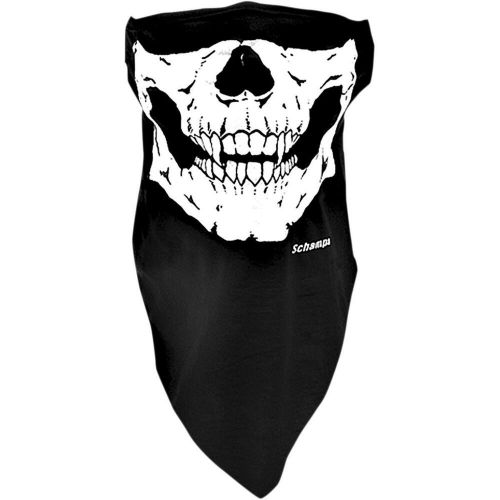 Schampa Stretch Half-Face Mask Skull (OSFM, Black Skull), US $21.97, image 3