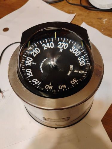 RITCHIE SP-5C-5N12 GLOBEMASTER COMPASS S/S BRUSHED BINNACLE/ PEDESTAL MOUNT, US $650.00, image 3