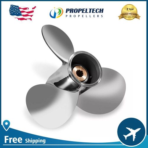 10 1/8 x 15 Stainless steel Outboard Propeller for Suzuki 20-30HP 10 Spline RH, US $173.90, image 8
