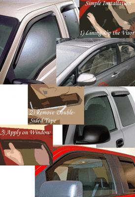 4pcs jdm visors rain guard deflector gmc c2500 k2500 pickup 1979-1986 1979-1986