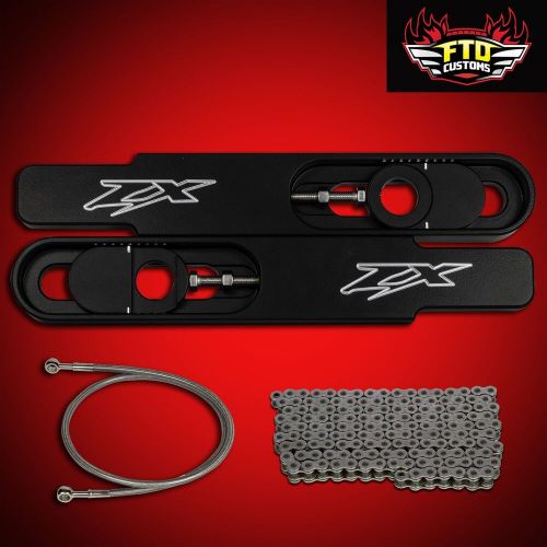 2024 ultimate zx14 12" swingarm extension kit, ek zvx3 chain, 36" brake line