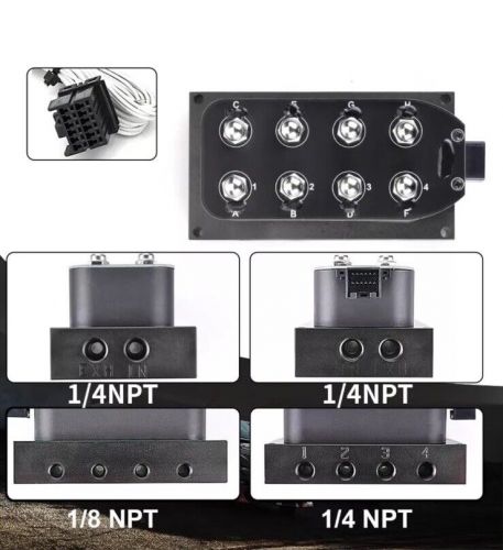 Air Suspension Valve Manifold 1/4" NPT Kit with 8 Air Ride Solenoid Valves, 9-Sw, US $79.70, image 3