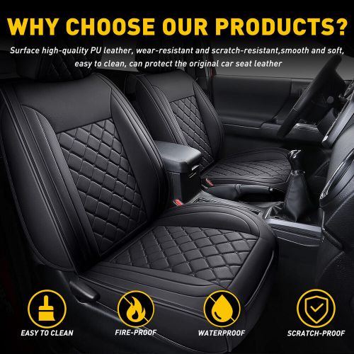 Car Seat Cover fit Toyota 2007-2023 Tacoma Crew Cab 4-Door Front+Rear Protector, US $99.99, image 5