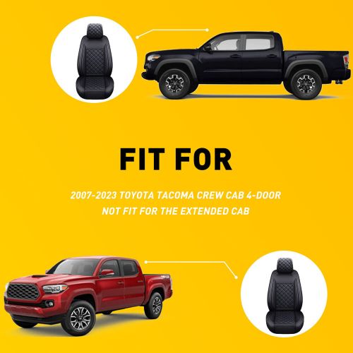Car Seat Cover fit Toyota 2007-2023 Tacoma Crew Cab 4-Door Front+Rear Protector, US $99.99, image 9
