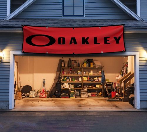 Oakley Flag Banner 2x8 ft Sunglasses Promotional Man Cave Wall Decor Garage Sign, US $17.95, image 3