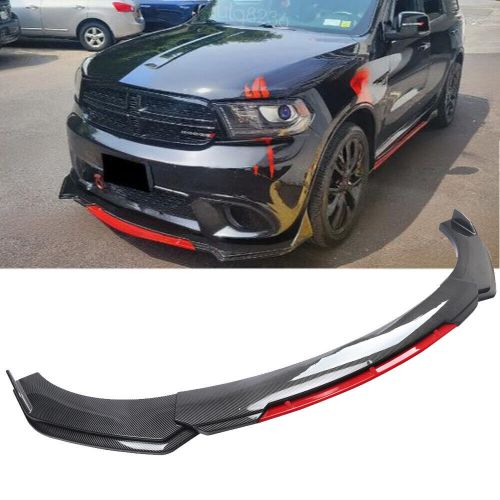 For Dodge Durango Carbon Fiber Style&Red Front Bumper Lip Spoiler Splitter, US $69.00, image 14