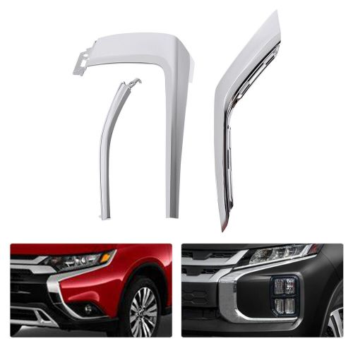 For Mitsubishi Outlander 2016-2021 3Pcs Left Front Bumper Chrome Molding Trims, US $27.72, image 6
