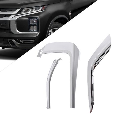 For Mitsubishi Outlander 2016-2021 3Pcs Left Front Bumper Chrome Molding Trims, US $27.72, image 8