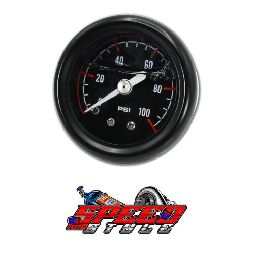 ALUMINUM 100 PSI ADJUSTABLE 1:1 FUEL PRESSURE REGULATOR GAUGE AN FITTINGS BLACK, US $84.95, image 8
