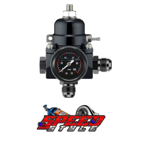 ALUMINUM 100 PSI ADJUSTABLE 1:1 FUEL PRESSURE REGULATOR GAUGE AN FITTINGS BLACK, US $84.95, image 13