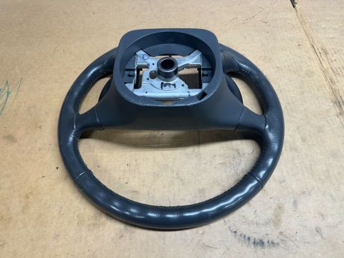2001-2004 Ford Mustang Dark Charcoal Leather Wrapped Steering Wheel USED OEM, US $150.00, image 2
