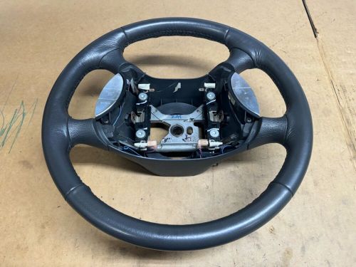 2001-2004 Ford Mustang Dark Charcoal Leather Wrapped Steering Wheel USED OEM, US $150.00, image 4