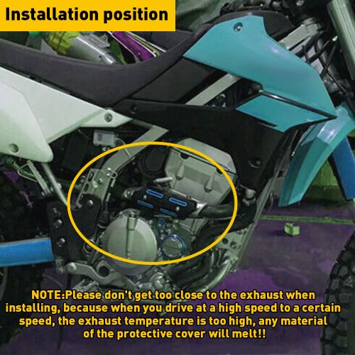 Blue Pipe Shield Heat Guard Cover For 2005-2020 Honda CRF450R 2002-2020 CRF450X, US $11.99, image 3