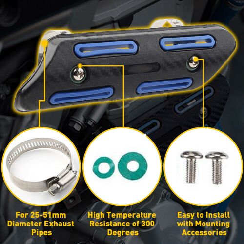 Blue Pipe Shield Heat Guard Cover For 2005-2020 Honda CRF450R 2002-2020 CRF450X, US $11.99, image 16
