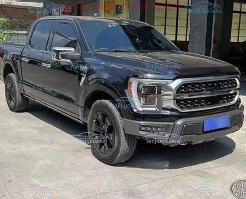 For 14-2020 ford f150 raptor style steel front bumper led fog light signal lamps