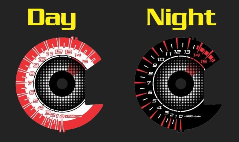 Suzuki gsxr 1000 2009 2010 2011 2012 red face glow gauge mph kmh gixxer gsx-r