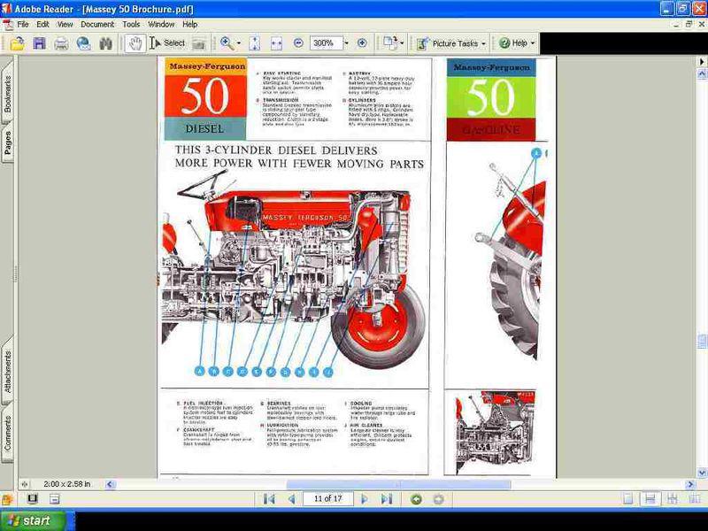 Massey ferguson mf 50 tractor operations manual   ...plus mf50 brochure & ad art