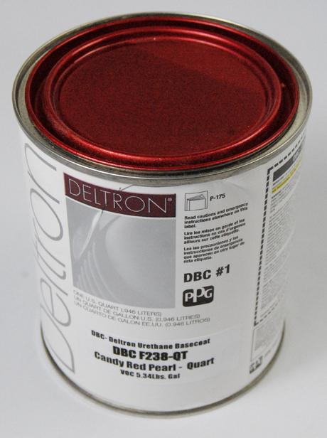 Ppg dbc deltron basecoat candy red pearl quart auto paint