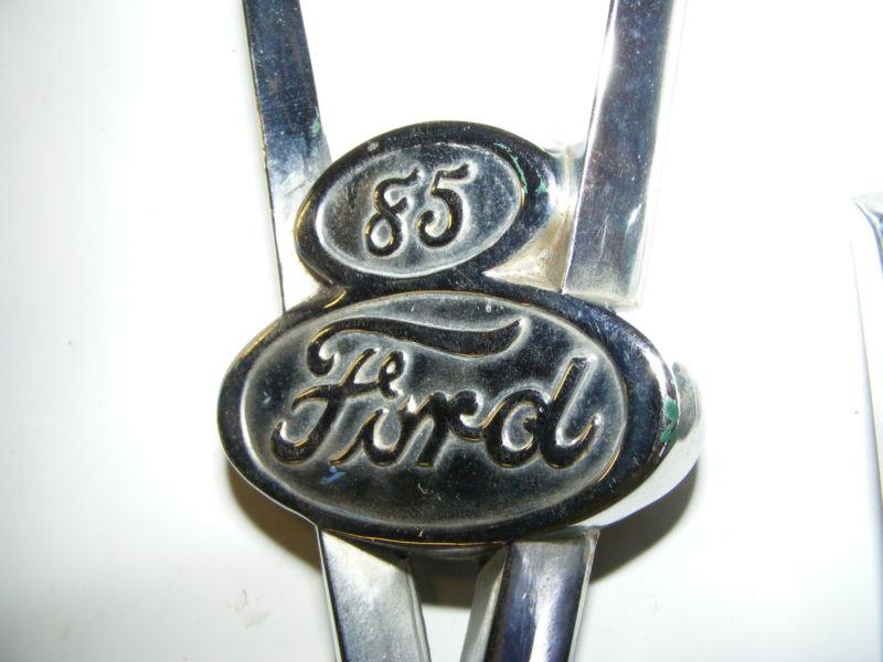 1937 FORD TRUCK PICKUP HOOD SIDE EMBLEMS 85HP (PAIR) NICE USED SCRIPT BADGE, US $149.99, image 4