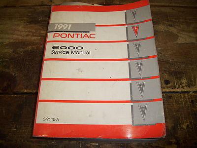 1991 pontiac 6000 factory issue repair manual
