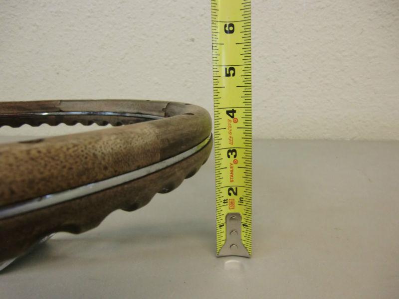 Vintage Wood Steering Wheel Ford Mustang Chevy Rat Hot Rod Custom Three Spoke , US $119.95, image 12