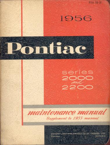 1956 pontiac - factory shop service maintenance manual - rare canadian version 