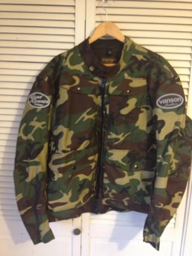 Vanson leathers suzuki quadrunner camo motorcycle/atv jacket made in usa xxl new