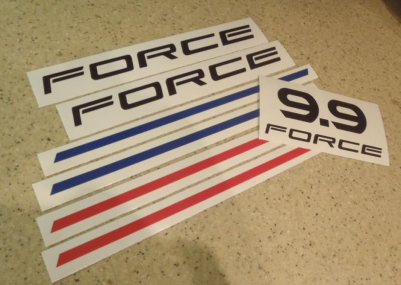 Force outboard vintage decal kit 9.9 hp die-cut free ship + free fish decal!
