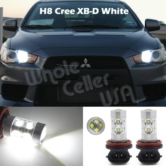 2x cree xb-d h11 h8 led high power headlight fog driving lights bulbs white 60w