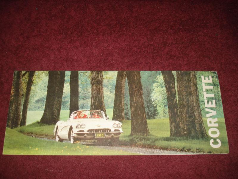 1960 chevrolet corvette sales brochure / sales folder / nice original!!!
