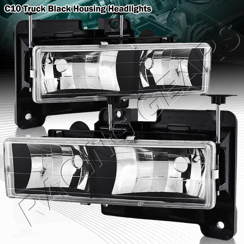Find Chevrolet GMC C10 Chrome Housing Black/Chrome Reflector Clear Len