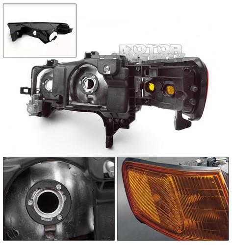 1994-1995 HONDA ACCORD CRYSTAL BLACK HEAD LIGHT W/50W 6K HID+BUMPER+AMBER CORNER, US $149.95, image 2