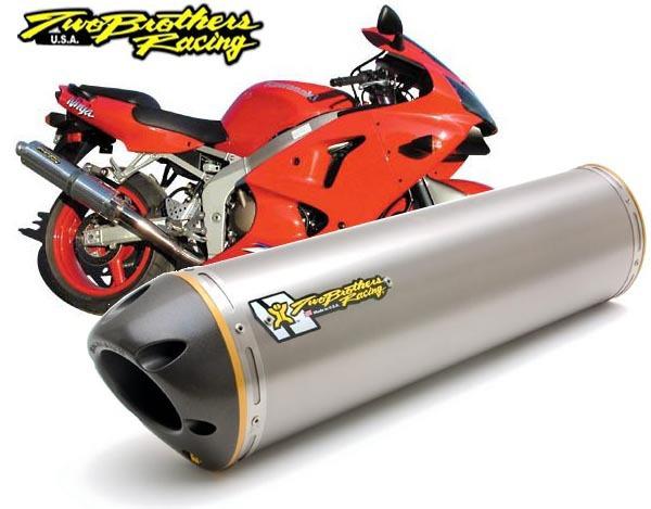Two brothers m-2 titanium flange-on exhaust kawasaki zx-6r zzr600