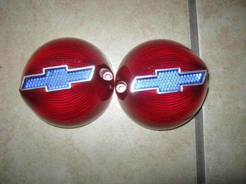 56 bel air blue bowtie tail light lamp lenses
