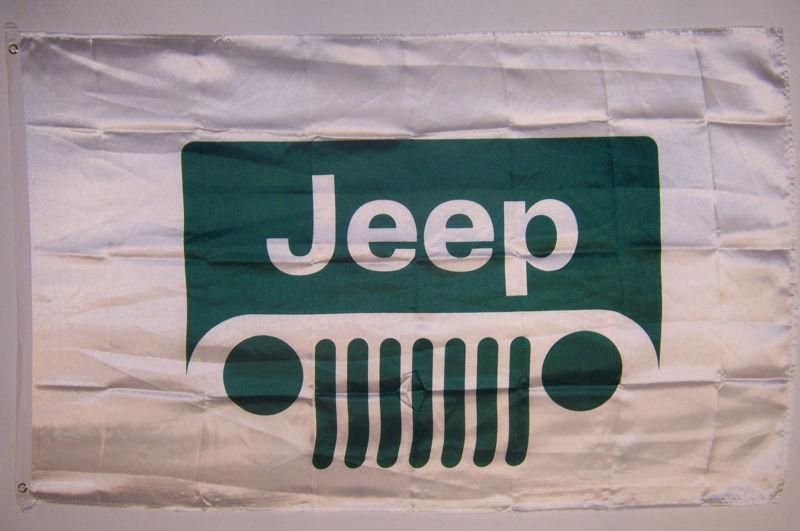 New 3ftx5ft green jeep grill banner flag sign 