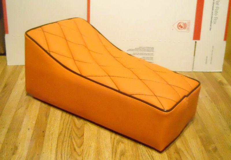 14" x 7" orange/x2 old school style minibike seat custom universal fit mini bike