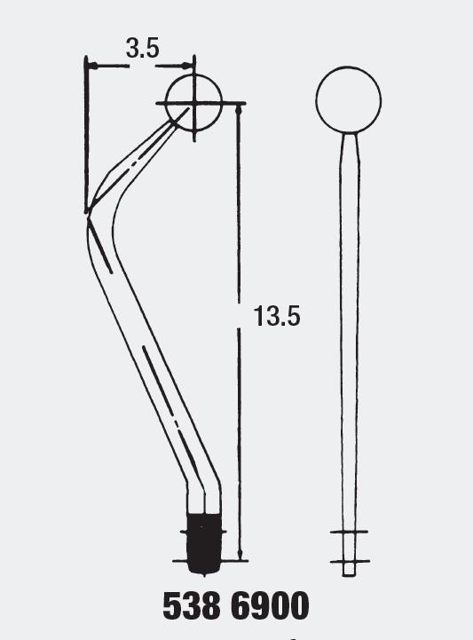 Hurst Chrome Shifter Stick Handle 5386900 1969-77 Chevy Truck 1982-86 Jeep CJ T5, US $73.88, image 2