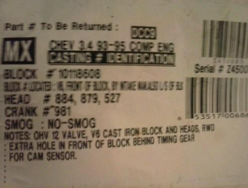 Chevy 93-95, 3.4 Engine Still in the plastic!, US $1,600.00, image 2