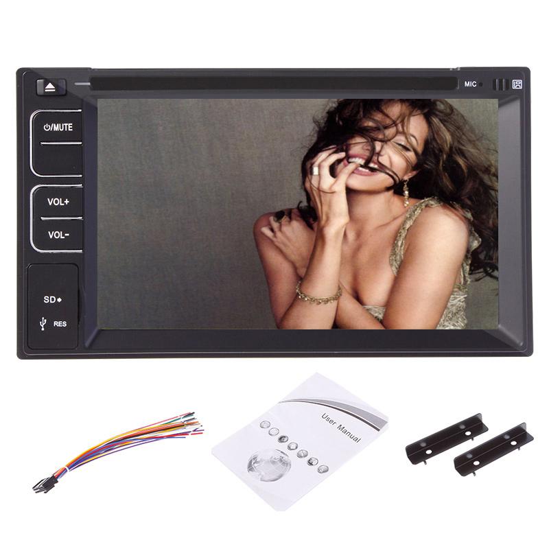 2 din 6.2" touch screen car stereo radio dvd cd player in dash bluetooth