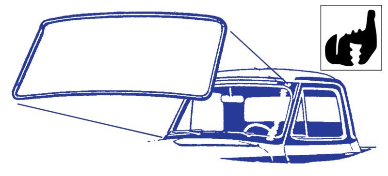 1961-1966 ford truck f100/1100 and econoline 1961-1967 windshield rubber 