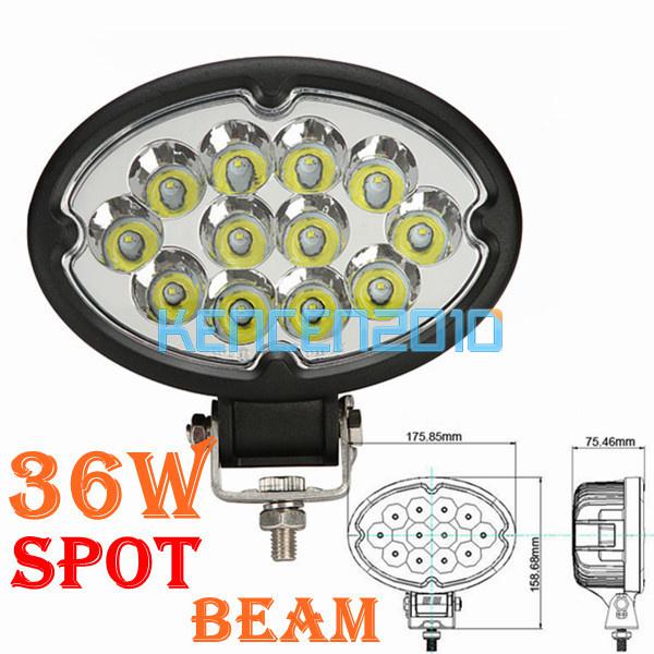 36w cree led work light spot beam offroad driving lamp truck 12v 24v 4wd 4x4 sub