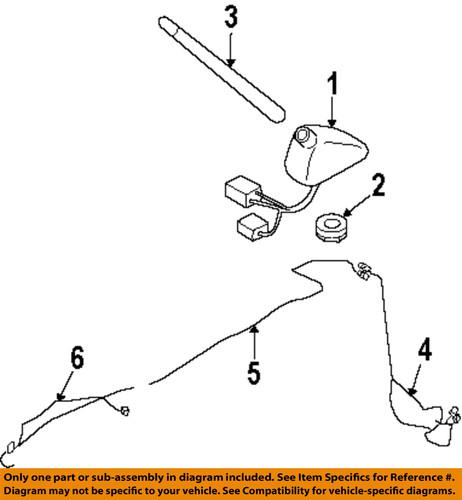 Subaru oem 86321sc200 antenna-antenna assembly