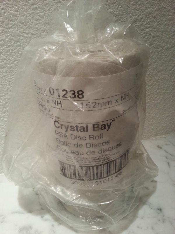 3m crystal bay psa sanding disc roll da sand paper #01238 p400 400 grit 6" 100pc