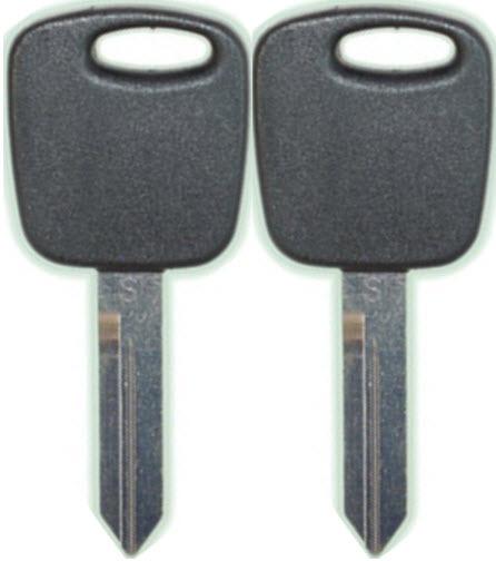 Pair uncut ford lincoln mercury vehicles transponder pats (2) keys (k01fs-fmp)