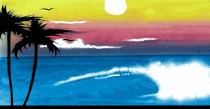 Airbrushed beach license plate