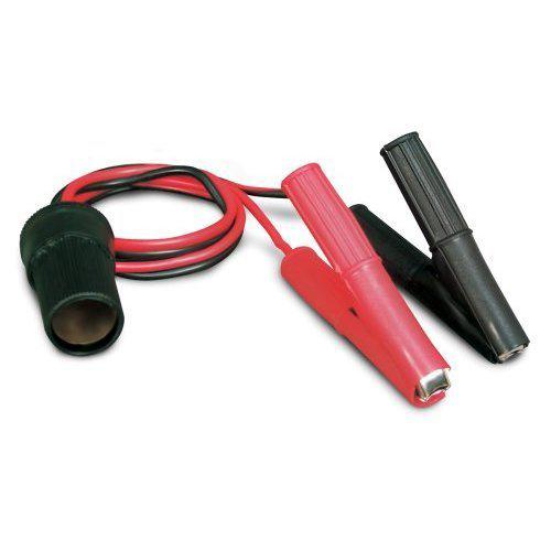 New roadpro 12v battery clip-on and cigarette lighter adapter  free shipping