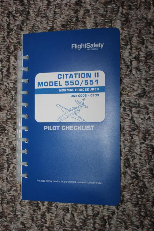 Citation ii model 550/551 normal procedures pilot checklist from flight safety