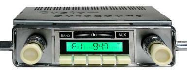 Vintage radio am fm aux usb ipod mp3 vw bluetooth & speaker beetle ivory knobs