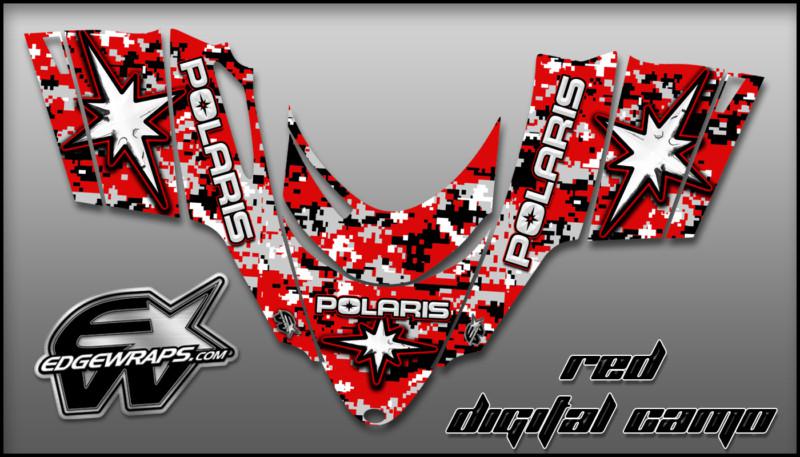 Polaris dragon,shift,rmk, i.q,switchback graphics kit - red digital camo