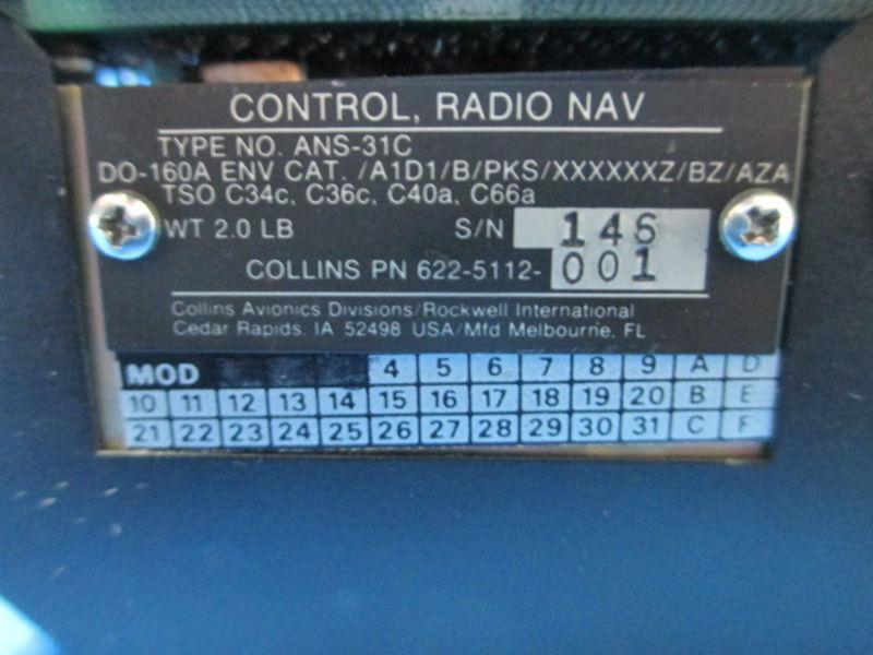 Collins ANS-31C P/N 622-5112-001, US $124.99, image 4